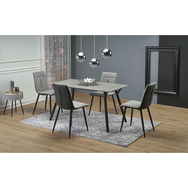 Stół BALROG , stelaż - czarny, blat - jasny popiel - Halmar