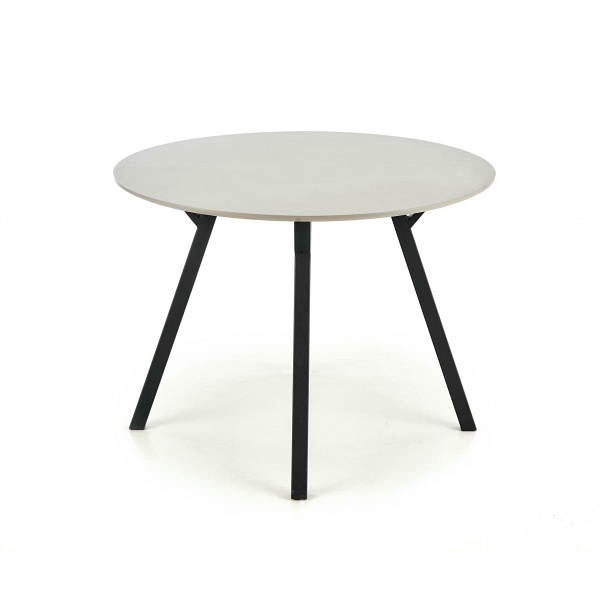 Stół BALROG OKRĄGŁY , stelaż - czarny, blat- jasny popiel - Halmar