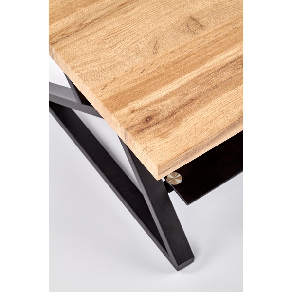 Ława XENA PROSTOKĄT czarny / naturalny - Halmar