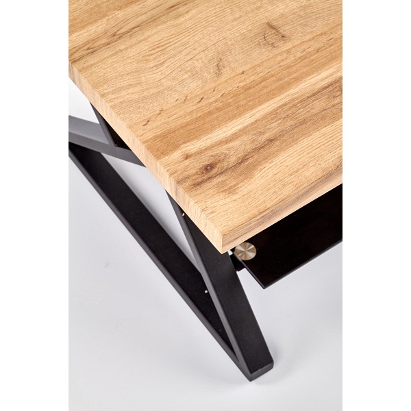 Ława XENA PROSTOKĄT czarny / naturalny - Halmar