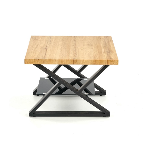 Ława XENA KWADRAT czarny / naturalny - Halmar