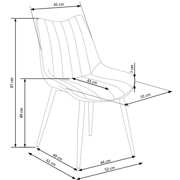 Krzesło K388 popielaty - Halmar