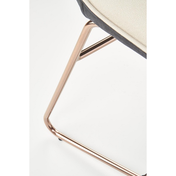 Krzesło K390 kremowy / ciemny popiel / złoty - Halmar