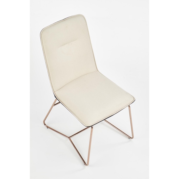 Krzesło K390 kremowy / ciemny popiel / złoty - Halmar