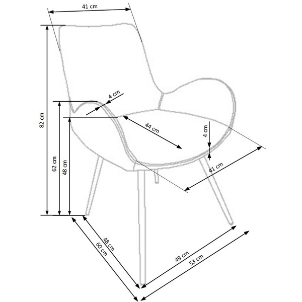Krzesło K392 popielaty / brązowy - Halmar