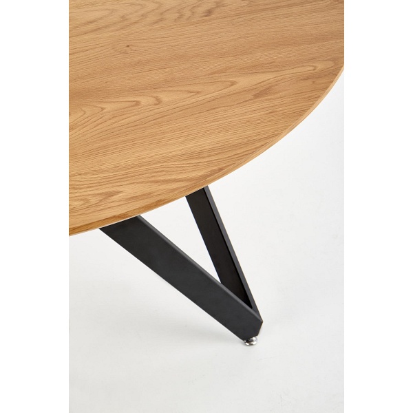 Stół MOZAMBIK , blat - dab złoty, stelaż - czarny - Halmar