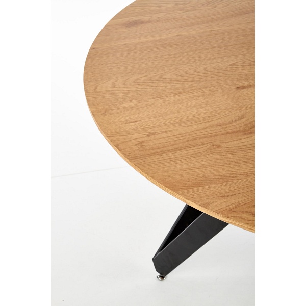 Stół MOZAMBIK , blat - dab złoty, stelaż - czarny - Halmar