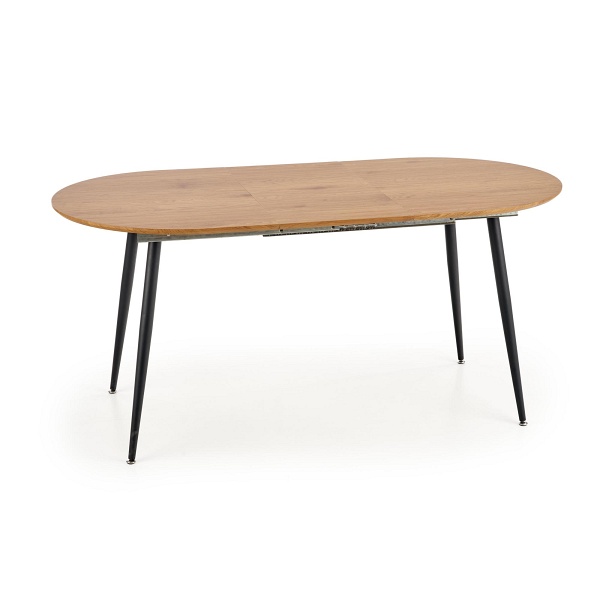 Stół COLORADO rozkładany, blat - dab złoty, stelaż - czarny - Halmar