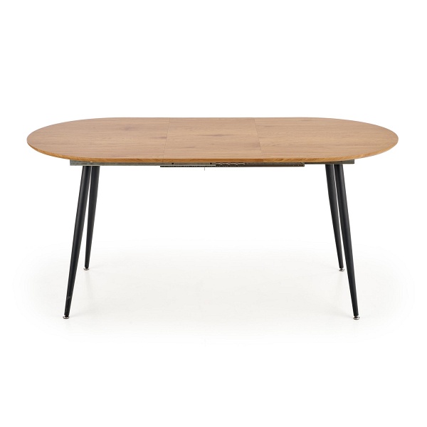 Stół COLORADO rozkładany, blat - dab złoty, stelaż - czarny - Halmar