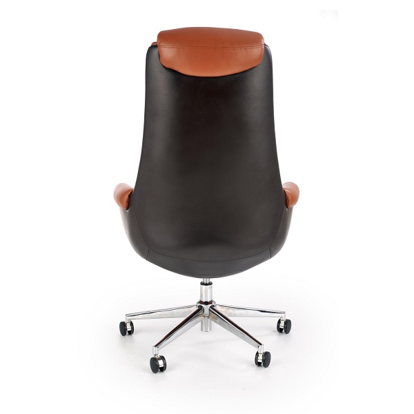 Fotel CALVANO gabinetowy ciemny brąz / jasny brąz - Halmar