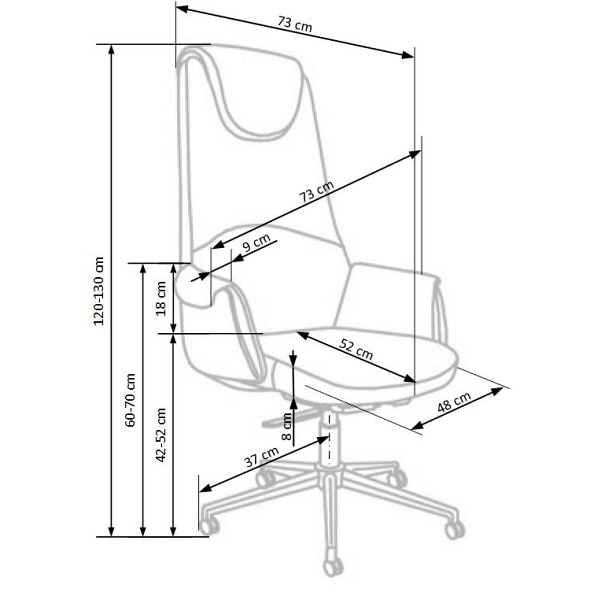 Fotel CALVANO gabinetowy ciemny brąz / jasny brąz - Halmar