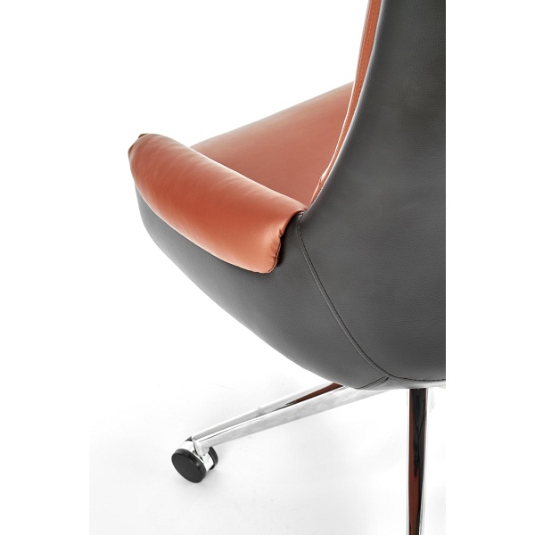 Fotel CALVANO gabinetowy ciemny brąz / jasny brąz - Halmar