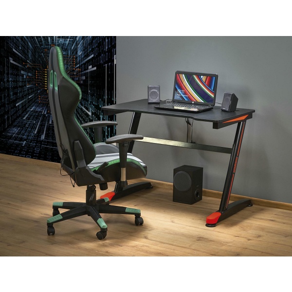 Biurko B40 gamingowe czarny / czerwony - Halmar