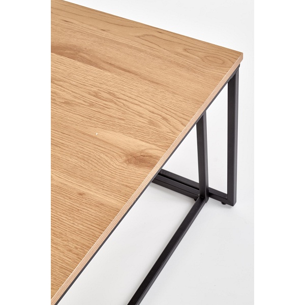 ALASKA zestaw 2 ław dąb złoty / czarny - Halmar