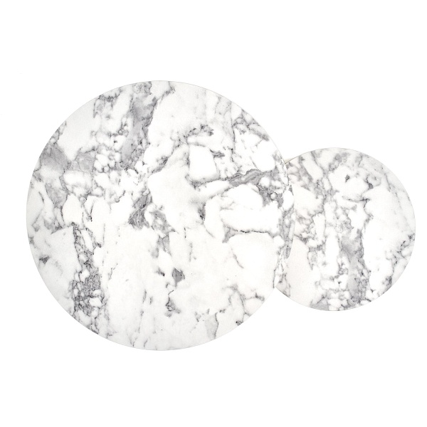 PAOLA zestaw 2 ław, marmur / złoty - Halmar