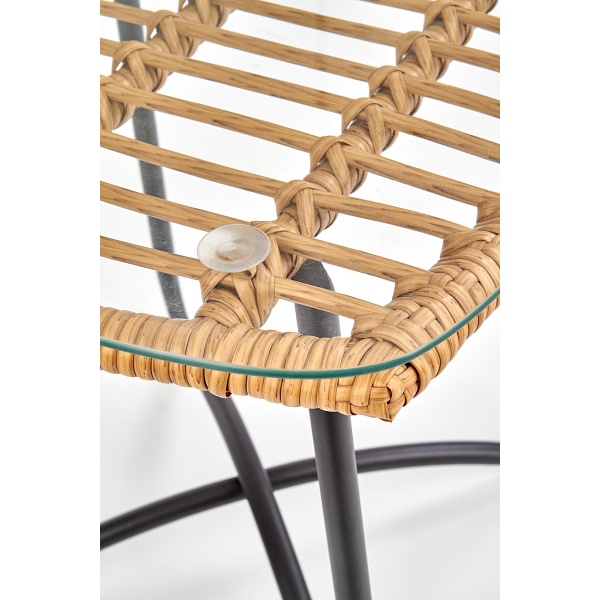 Ława INDIRA czarny / naturalny - Halmar