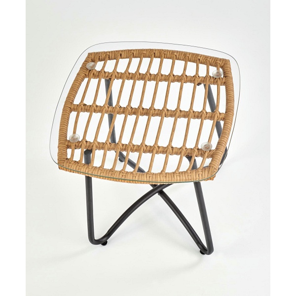 Ława INDIRA czarny / naturalny - Halmar