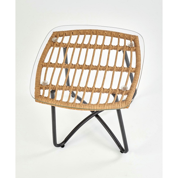 Ława INDIRA czarny / naturalny - Halmar