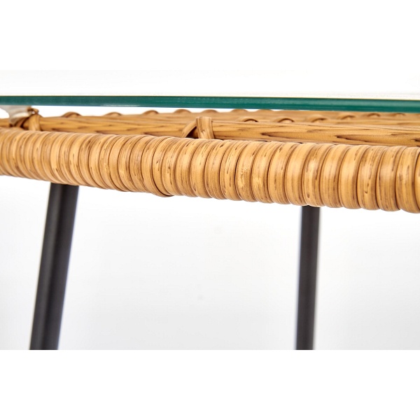 Ława INDIRA czarny / naturalny - Halmar