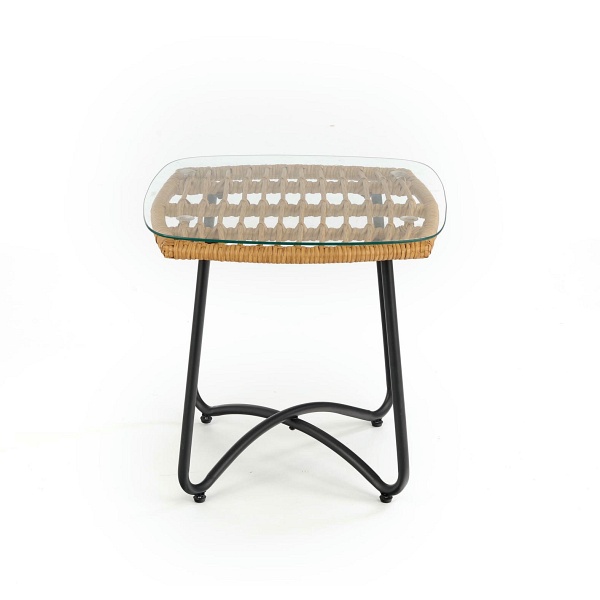 Ława INDIRA czarny / naturalny - Halmar