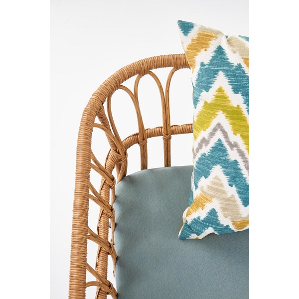 Fotel GARDENA 2S podwójny czarny / naturalny / popielaty - Halmar