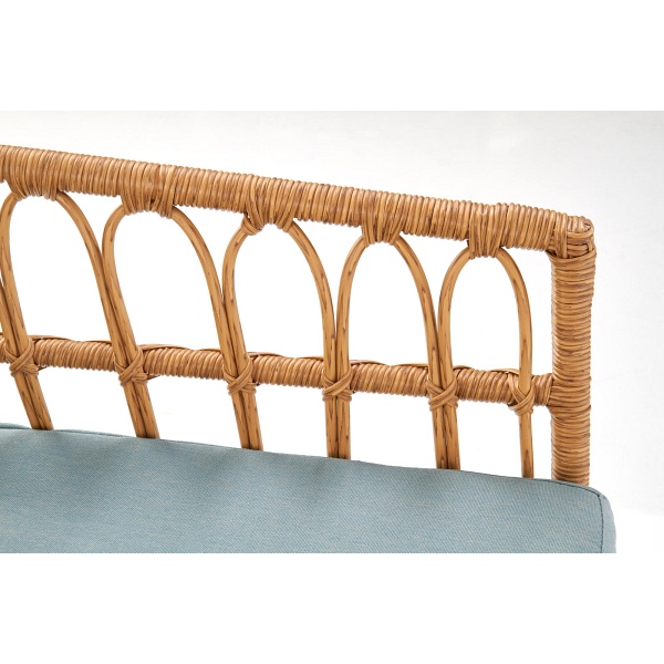 Fotel GARDENA 2S podwójny czarny / naturalny / popielaty - Halmar