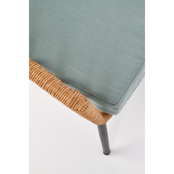 Fotel GARDENA 2S podwójny czarny / naturalny / popielaty - Halmar