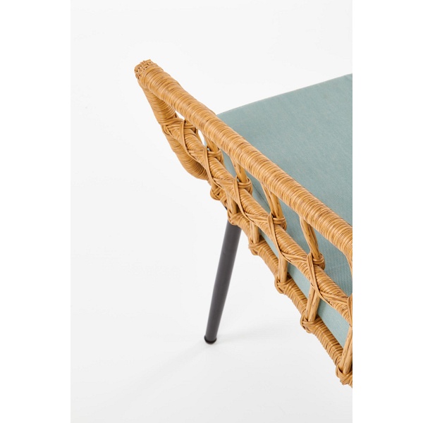 Fotel GARDENA 1S czarny / naturalny / popielaty - Halmar