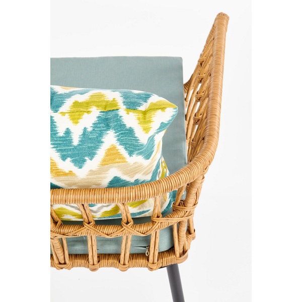 Fotel GARDENA 1S czarny / naturalny / popielaty - Halmar