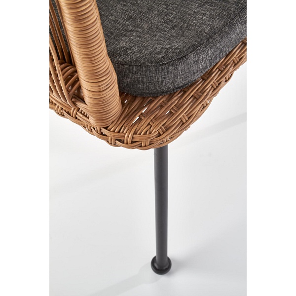 Krzesło K400 czarny / naturalny / popielaty - Halmar