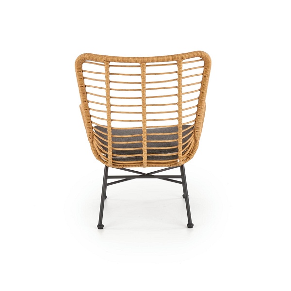 Fotel IKARO czarny / naturalny / popielaty - Halmar