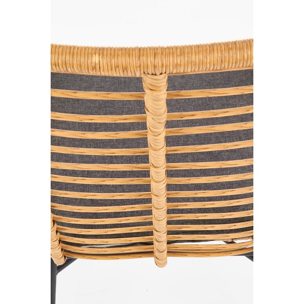 Fotel IKARO czarny / naturalny / popielaty - Halmar