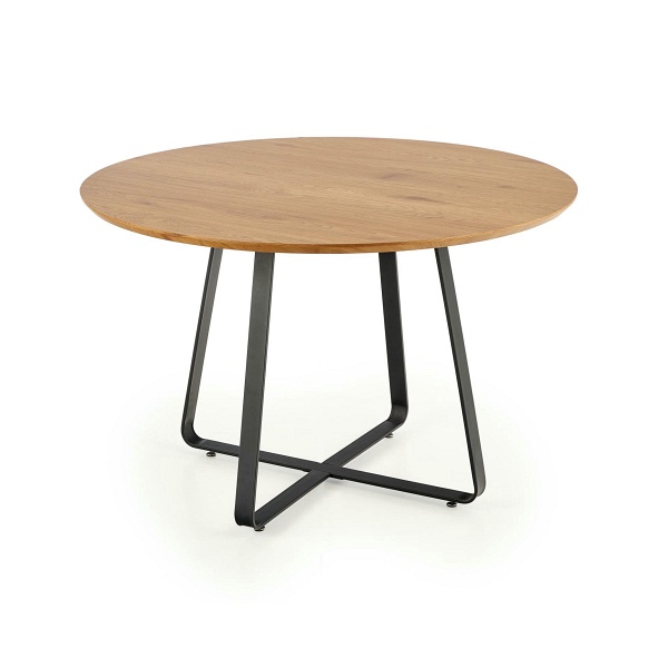 Stół LOOPER 2 , blat - dąb złoty, nogi - czarny - Halmar