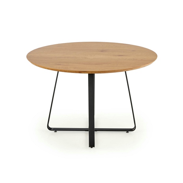 Stół LOOPER 2 , blat - dąb złoty, nogi - czarny - Halmar