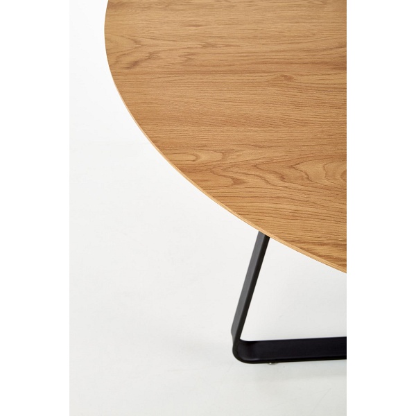 Stół LOOPER 2 , blat - dąb złoty, nogi - czarny - Halmar