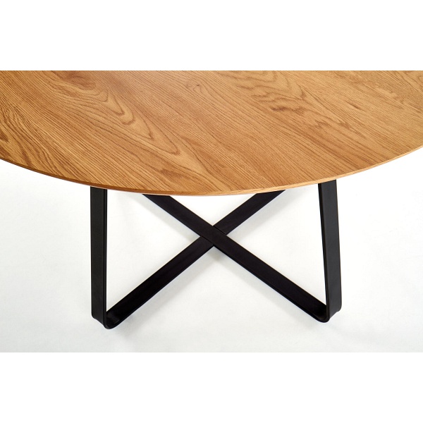 Stół LOOPER 2 , blat - dąb złoty, nogi - czarny - Halmar