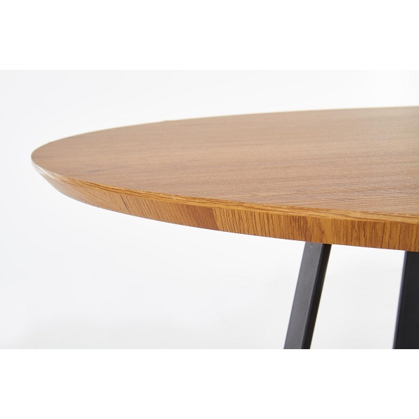 Stół LOOPER 2 , blat - dąb złoty, nogi - czarny - Halmar