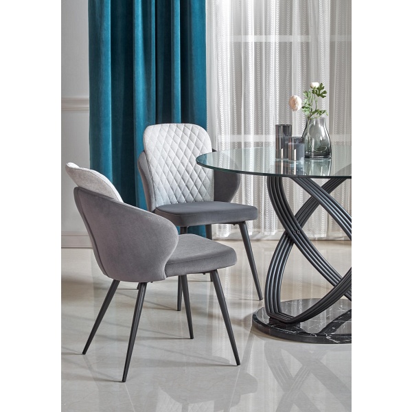 Stół OPTICO , blat - transparentny, nogi - czarny - Halmar