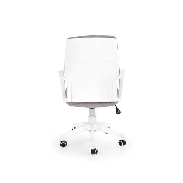 Fotel SPIN 2 pracowniczny jasny popiel / biały - Halmar