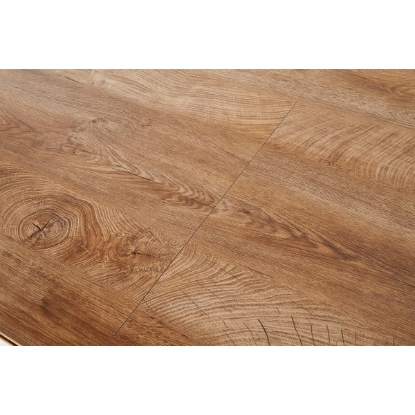 Stół CAMBELL rozkładany, blat - naturalny, nogi - czarny - Halmar