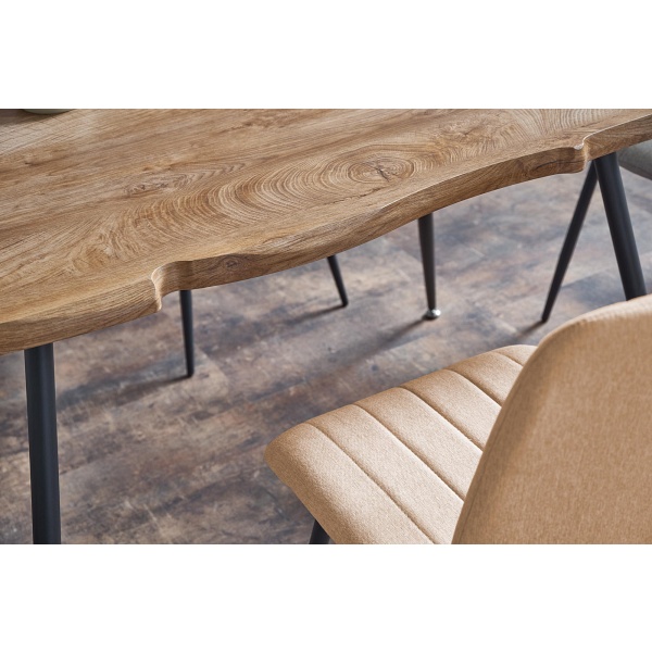 Stół LARSON , blat - naturalny, nogi - czarny - Halmar