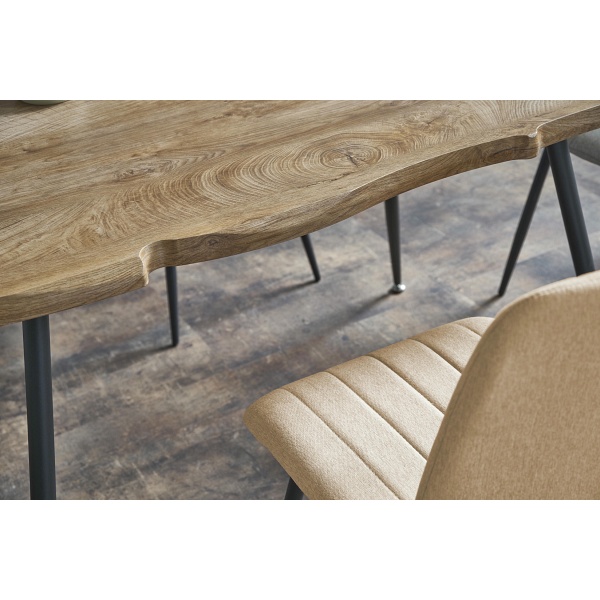 Stół LARSON , blat - naturalny, nogi - czarny - Halmar