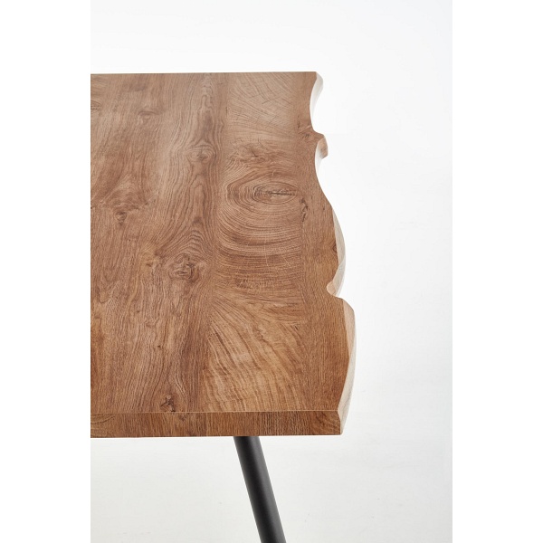 Stół LARSON , blat - naturalny, nogi - czarny - Halmar