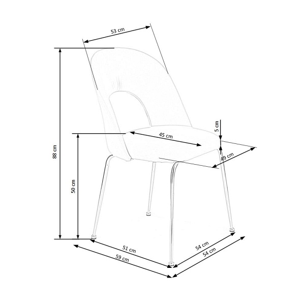 Krzesło K385 jasny różowy / złoty - Halmar