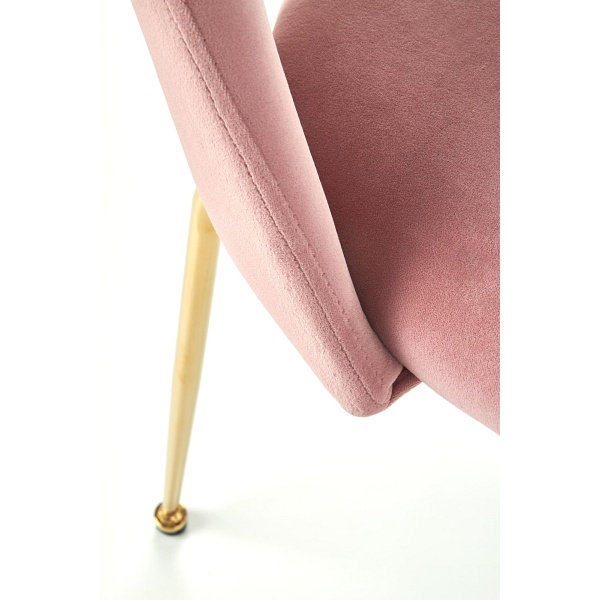 Krzesło K385 jasny różowy / złoty - Halmar