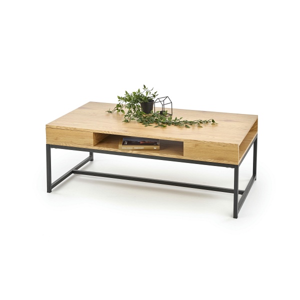 Ława ADELLE dąb złoty / czarny - Halmar