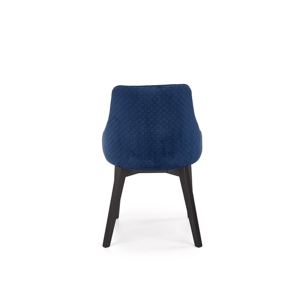 Krzesło TOLEDO 3 czarny / tap. velvet pikowany Karo 4 - MONOLITH 77 - Halmar