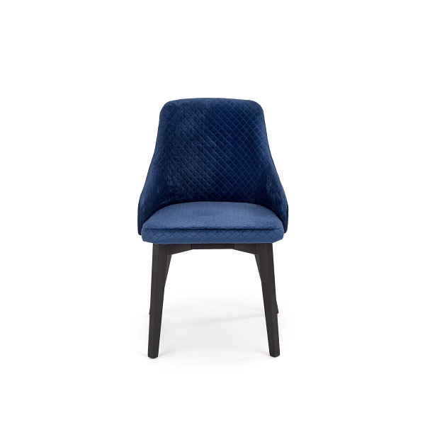 Krzesło TOLEDO 3 czarny / tap. velvet pikowany Karo 4 - MONOLITH 77 - Halmar