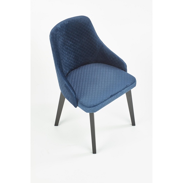 Krzesło TOLEDO 3 czarny / tap. velvet pikowany Karo 4 - MONOLITH 77 - Halmar