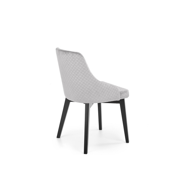 Krzesło TOLEDO 3 czarny / tap. velvet pikowany Karo 4 - MONOLITH 85 - Halmar